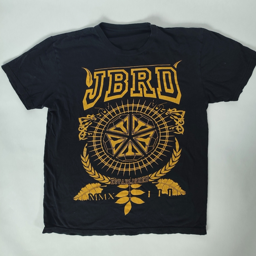 JBRD black & yellow T Shirt logo size M